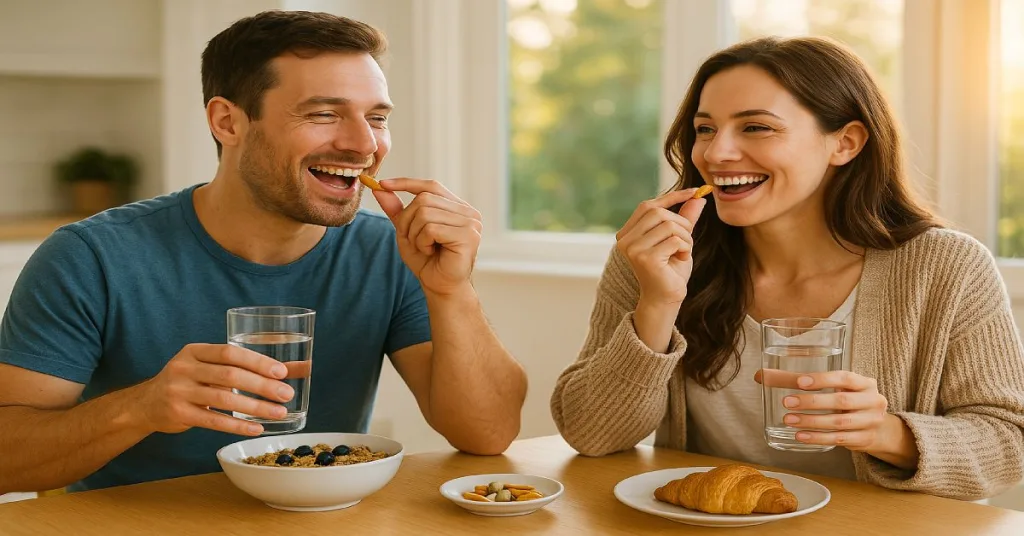 people taking taurine supplements as part of daily health routine