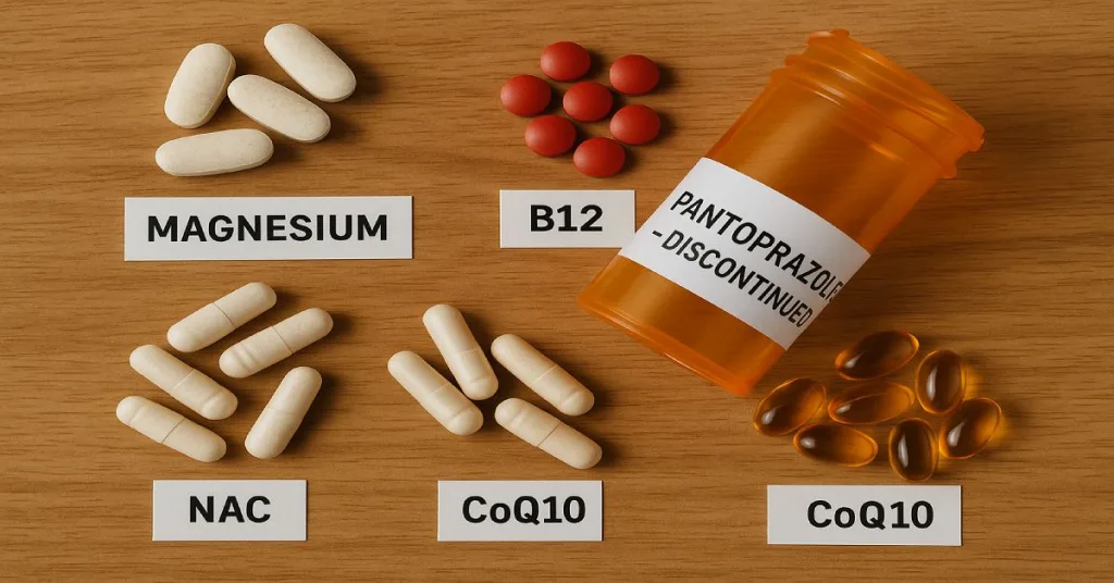 Supplements used for GERD vitamin deficiency after stopping pantoprazole