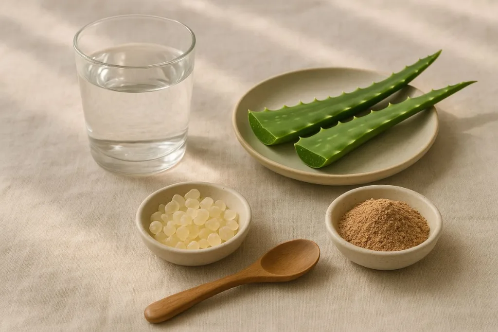 lifestyle gut health natural ingredients aloe vera mastic gum slippery elm