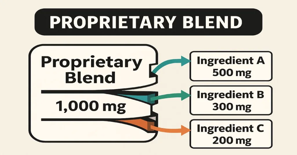 Example of deceptive supplement labeling using proprietary blends