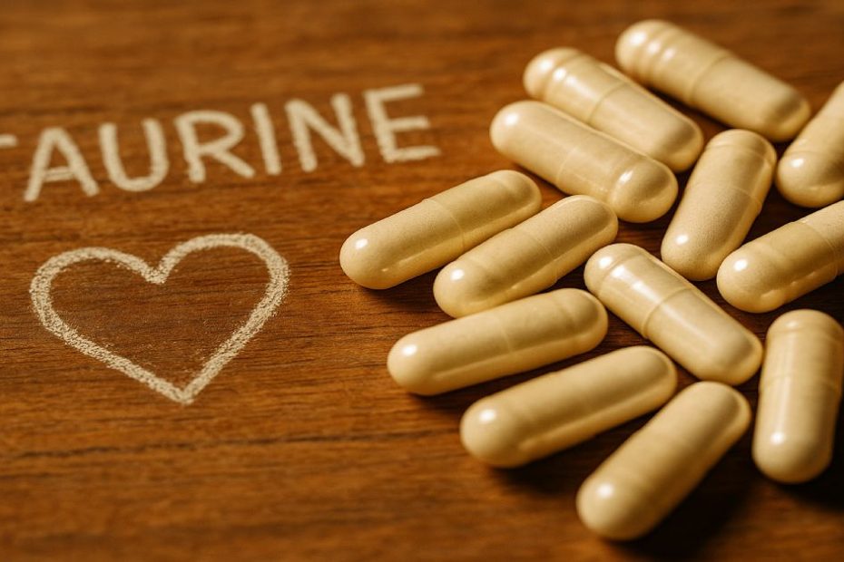 taurine supplement capsules for heart and energy support