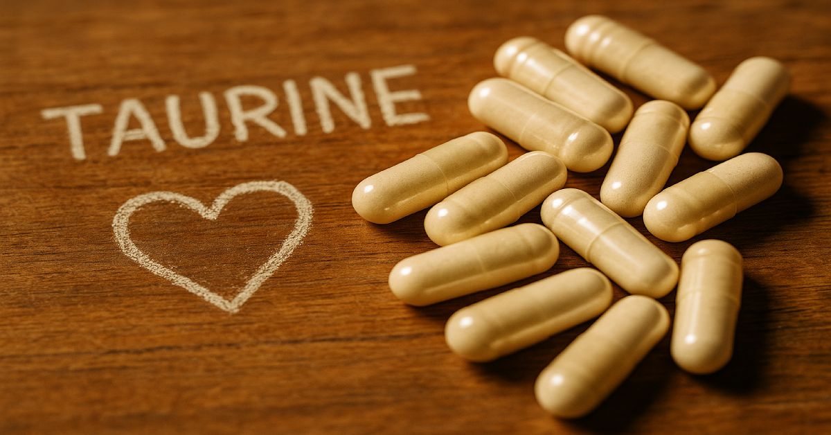 taurine supplement capsules for heart and energy support