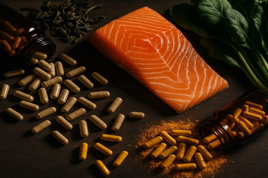 Natural Ozempic alternatives with supplements and healthy foods.