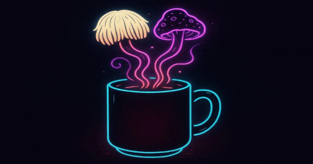 Mushroom coffee trend on social media.