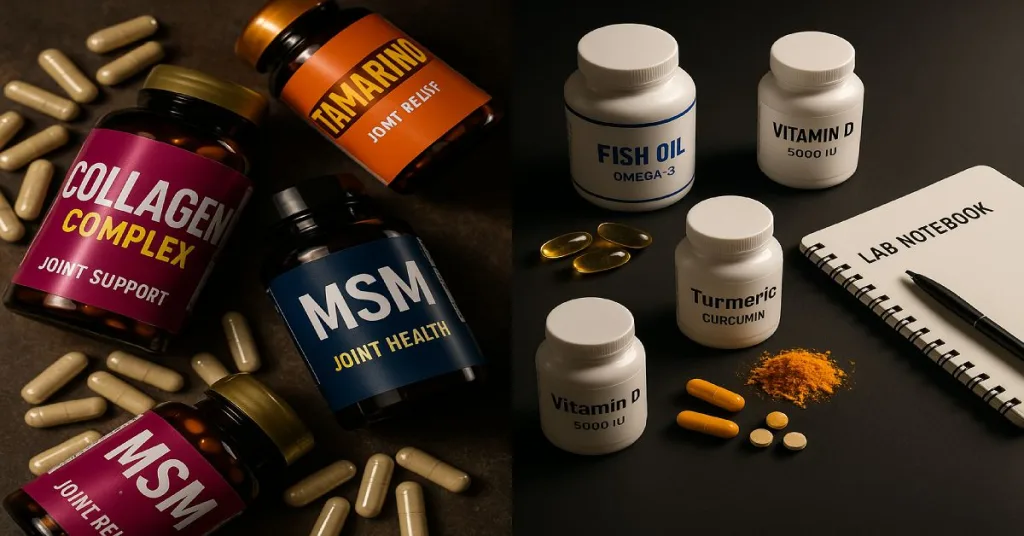 Comparison between over-marketed supplements and evidence-based nutrients for RA