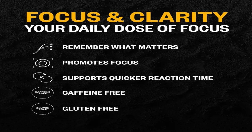 Nootropic focus and clarity benefits graphic